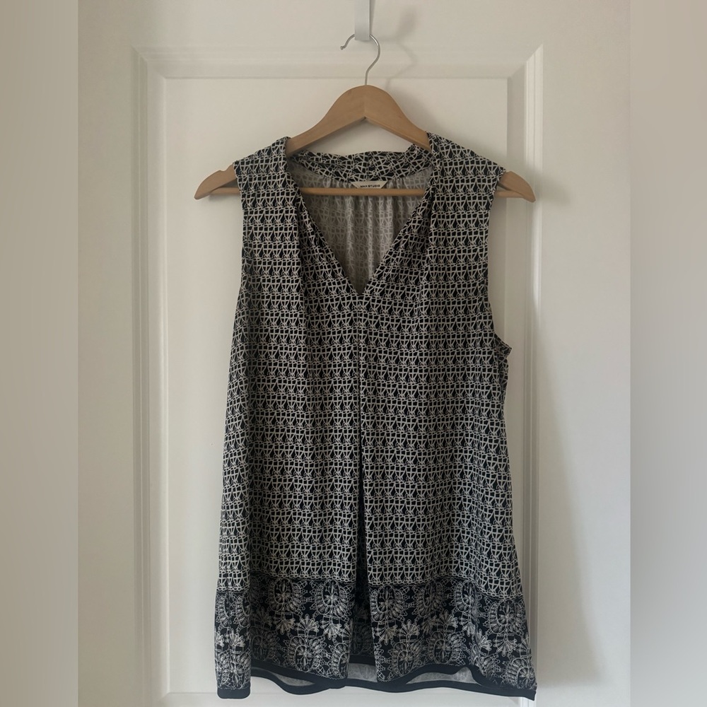 Max Studio Sleeveless V-Neck Tunic